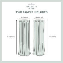 Load image into Gallery viewer, Exclusive Home Curtains Sateen Twill Woven Blackout Grommet Top Curtain Panel Pair