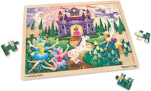 Load image into Gallery viewer, Melissa &amp; Doug Jigsaw Bundle 48pc - Fairy Princess Castle and Horses