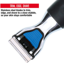 Load image into Gallery viewer, Barbasol Rechargeable Electric Wet and Dry Single Blade Shaver with Stainless Steel Blades and Adjustable Beard Trimmer Attachment