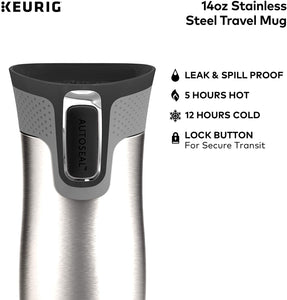 Keurig Contigo AUTOSEAL Coffee Travel Mug West Loop Vacuum Insulated with Easy-Clean Lid