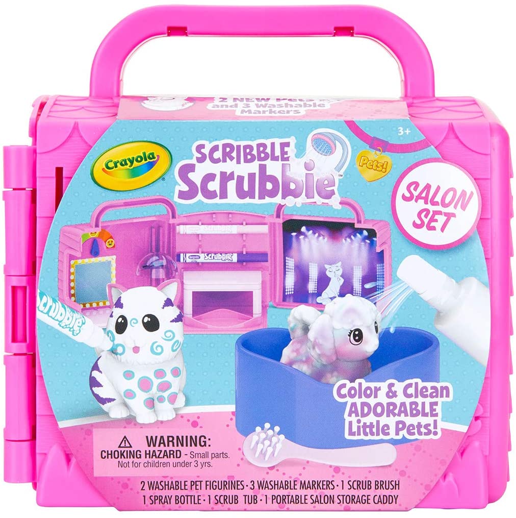 Crayola Scribble Scrubbie Pets, Beauty Salon Playset with Toy Pets, Gift for Kids