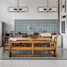 Load image into Gallery viewer, 19 in. 5-Light Black Semi-Flush Mount