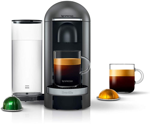 Breville-Nespresso USA BNV420TTN1BUC1 VertuoPlus Coffee and Espresso Machine, Titan