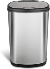 Load image into Gallery viewer, NINESTARS DZT-50-13 The Original Touchless Automatic Motion Sensor Trash Can, Black Top, 13.2 Gal. / 50 L., Stainless Steel