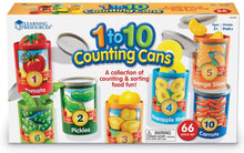 Load image into Gallery viewer, Learning Resources One To Ten Counting Cans Toy Set, 65 Pieces,Multicolor,4-1/4 x 3 in