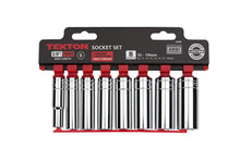 Load image into Gallery viewer, TEKTON 3/8-Inch Drive Deep Socket Set, Metric, Cr-V, 10 mm - 19 mm, 8-Sockets | 1240