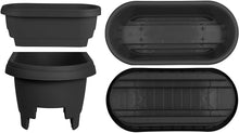 Load image into Gallery viewer, Bloem Deck Balcony Rail Planter (DR2400), Black, 24&quot;