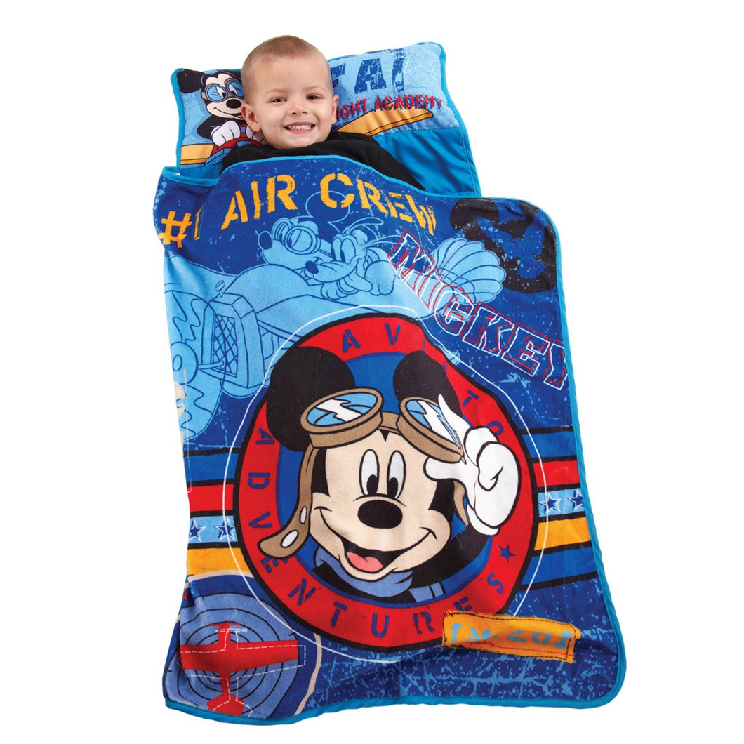 Disney Mickey's Toddler Rolled Nap Mat, Flight Academy