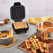 Load image into Gallery viewer, Dash Mini Waffle Stick Maker 4 inch, Aqua,