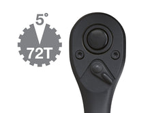 Load image into Gallery viewer, TEKTON 1/2-Inch Drive by 10-Inch Quick-Release Composite Offset Ratchet, 72-Tooth Oval Head | 1458