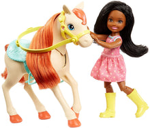 Load image into Gallery viewer, Mattel Barbie Playset with Barbie and Chelsea Dolls, 2 Horses and 15+ Accessories