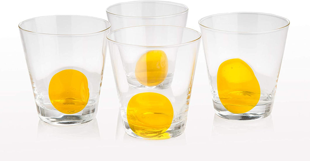 Abigails Clear with Yellow Dof Dot