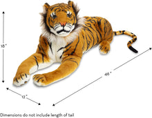 Load image into Gallery viewer, Melissa &amp; Doug Giant Tiger - Lifelike Stuffed Animal (over 5 feet long)