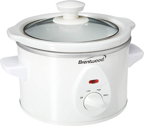 Brentwood Slow Cooker, 1.5 Quart, White