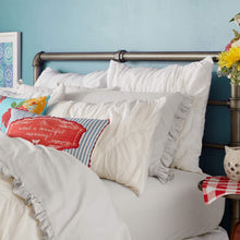 Load image into Gallery viewer, The Pioneer Woman Ruched Chevron Sham Set, White,Standard