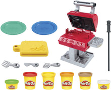 Load image into Gallery viewer, Play-Doh Kitchen Creations Grill 'n Stamp Playset for Kids 3 Years and Up with 6 Non-Toxic Modeling Compound Colors and 7 Barbecue Toy Accessories