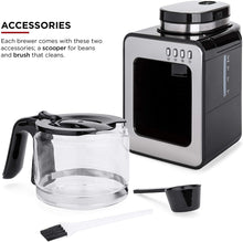 Load image into Gallery viewer, Best Choice Products 600W 4-Cup Automatic Kitchen Coffee Maker for Whole Beans or Ground Coffee w/Built-In Grinder, 2 Intensity Levels, Glass Pot, Auto Drip, Warm Plate, Scoop, Brush