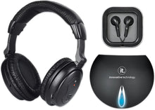 Load image into Gallery viewer, Innovative Technology Innovative Technology Wireless Headphones with Earbuds Black