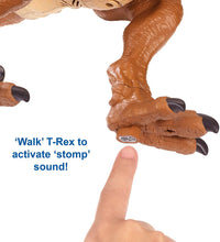 Load image into Gallery viewer, JURASSIC WORLD THRASH 'N THROW TYRANNOSAURUS REX Figure