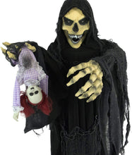 Load image into Gallery viewer, Haunted Hill Farm HHRPR-6FLSA Life-Size Animatronic Reaper, Indoor/Outdoor Halloween Decoration, Multi
