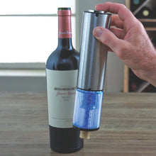 Load image into Gallery viewer, Wine Enthusiast Electric Blue Automatic Wine Opener, Stainless Steel
