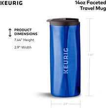 Load image into Gallery viewer, Keurig Faceted Stainless Steel Travel Mug Fits K-Cup Pod Coffee Maker