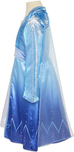 Load image into Gallery viewer, Disney Frozen 2 Elsa Adventure Girls Role-Play Dress Features Ice Crystal Winged Cape, Sleek Dress Cut with Glittery, Frosty Trim - Fits Sizes 4-6X, For Ages 3+