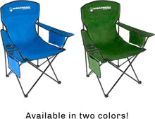 Load image into Gallery viewer, Wakeman OutdoorsOversized Camp Chair-300lb. Capacity Heavy Duty Big Tall Quad Seat with Cup Holder, Cooler, Carry Bag-Tailgating, Camping, Fishing