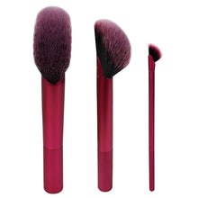 Load image into Gallery viewer, Real Techniques Rebel Edge Makeup Brushes, Cropped Brush Heads for Powder, Eyeshadow, Highlighter, and Blush, Set of 3