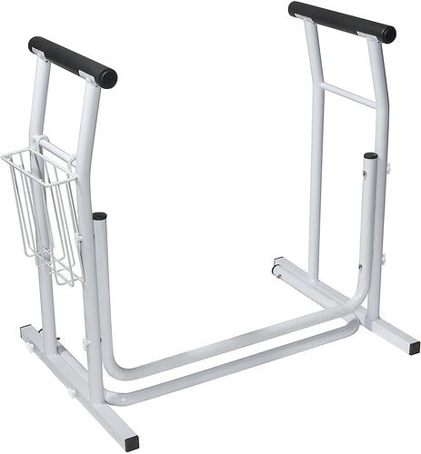 Drive Medical Stand Alone Toilet Safety Rail, White, EA