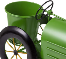 Load image into Gallery viewer, Alpine Corporation Tractor Yard Decor Alpine Small Metal Outdoor Flower Planter with Stand-Tra