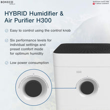 Load image into Gallery viewer, BONECO H300 - Hybrid Humidifier &amp; Air Purifier, 3-in-1 Air Washer - Removes Contaminants Like Pollen and Smoke - Super Quiet - Multi-Settings Including Baby and Sleep Modes
