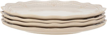 Load image into Gallery viewer, The Pioneer Woman Farmhouse Lace Dinner Plate Set (Linen/Plate Set, 4-Pack)