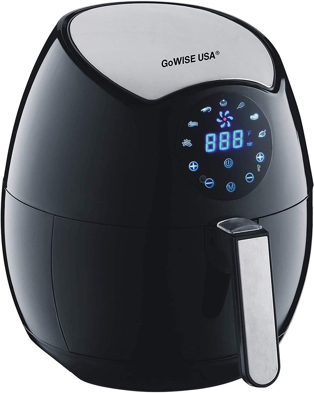 GoWISE USA Ming's Mark GW22621 Electric Air Fryer, 3.7 QT, Black