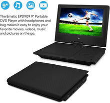 Load image into Gallery viewer, Ematic Personal DVD Player with 9-Inch Swivel Screen, Headphones, Carrying Case