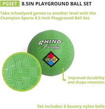 Load image into Gallery viewer, Champion Sports Playground Ball Set with Pump, 8.5&quot; Set of 6, Assorted