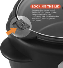 Load image into Gallery viewer, Elite Gourmet Glas Slow Cooker with Adjustable Temp, Entrees, Sauces, Stews &amp; Dips, Dishwasher Safe Glass Lid &amp; Crock, 6 Quart, Stainless Steel