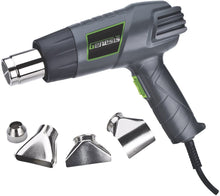 Load image into Gallery viewer, Genesis GHG1500A 12.5 Amp Dual-Temperature Heat Gun Kit with High and Low Settings, Air Reduction Nozzle, Reflector Nozzle, and Two Deflector Nozzles