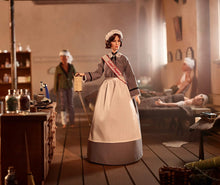 Load image into Gallery viewer, Barbie Inspiring Women Series Florence Nightingale Collectible Doll, Approx. 12-in, Wearing Nurse’s Uniform, Apron and Cap with Doll Stand and Certificate of Authenticity