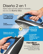 Load image into Gallery viewer, Hamilton Beach Iron 2-in-1 Handheld Iron &amp; Garment Steamer for Clothes with Continuous Steam Nozzle, Nonstick Soleplate, 1200 Watts, Blue/Black (14525)