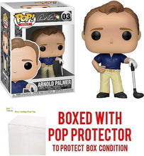 Load image into Gallery viewer, Arnold Palm e r: Funk o Pop! Golf Vinyl Figure Bundle with 1 Compatible &#39;ToysDiva&#39; Graphic Protector (003 - 46842 - B)