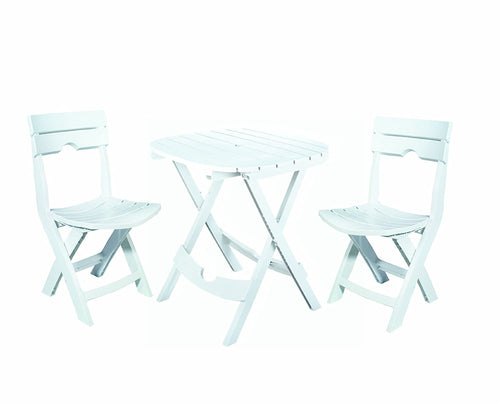 Adams Manufacturing 8590-48-3731 Quik-Fold Cafe Bistro Set, White