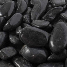 Load image into Gallery viewer, Margo Garden Products 2-3" 20lbs Rainforest Super Polished Pebbles, Large, Black