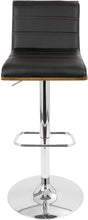 Load image into Gallery viewer, Lumisource Vasari Modern Barstool, Walnut Wood/Black