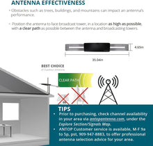 Load image into Gallery viewer, ANTOP AT-404B Wing Smartpass Amplified Outdoor/Attic TV Antenna with High Gain and Built-in 4G LTE Filter -45/65 Miles Long Range Multi-Directional Reception - 33ft Detachable Coaxial Cable
