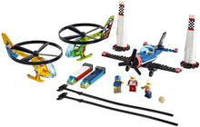 Load image into Gallery viewer, LEGO City Air Race 60260 Flying Helicopter &amp; Airplane Toy, Features 2 Ripcord Helicopters, Stunt Plane Aircraft Toy, 2 Pylons, Plus Rivera, Xtreme and Vitarush Pilot Minifigures, New 2020 (140 Pieces)