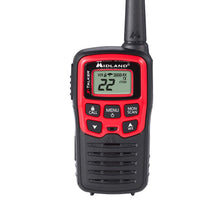 Load image into Gallery viewer, Midland - X-TALKER T31VP, 22 Channel FRS Walkie Talkie - Up to 26 Mile Range Two-Way Radio, 38 Privacy Codes, &amp; NOAA Weather Alert (3 Pack) (Black/Red)