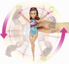 Load image into Gallery viewer, Barbie Dreamhouse Adventures Teresa Spin ‘n Twirl Gymnast Doll, 11.5-inch Brunette, in Leotard, with Accessories