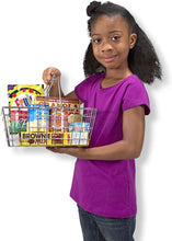 Load image into Gallery viewer, Melissa &amp; Doug Grocery Basket with Play Food