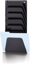 Load image into Gallery viewer, Officemate Wall File Holder, Letter/Legal, 7 Pockets, Black (21505)
